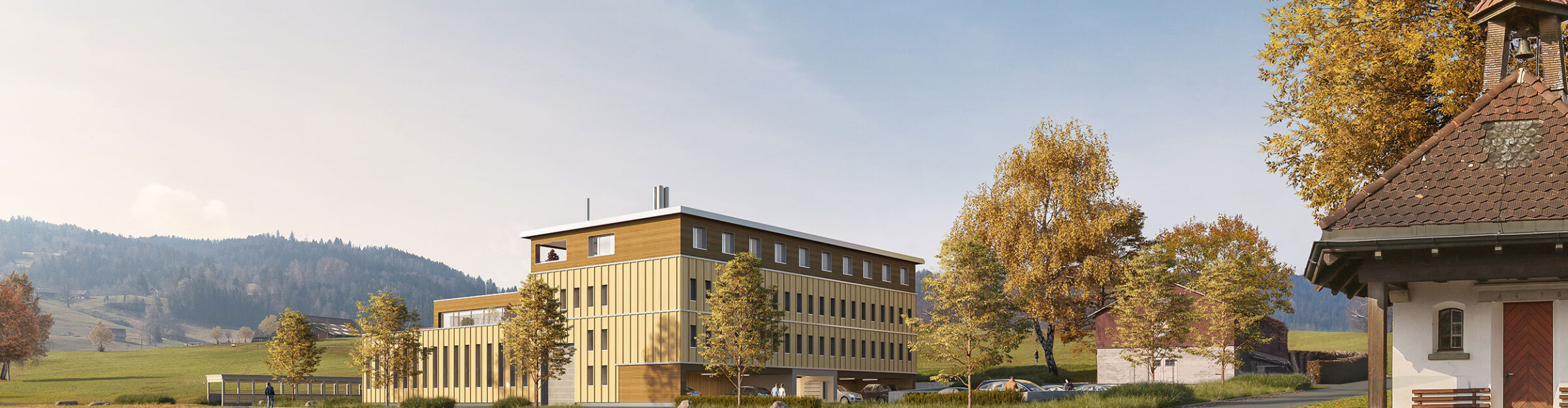 Visualisierung Geschäftshaus, Korporation Unterägeri, Unterägeri ZG