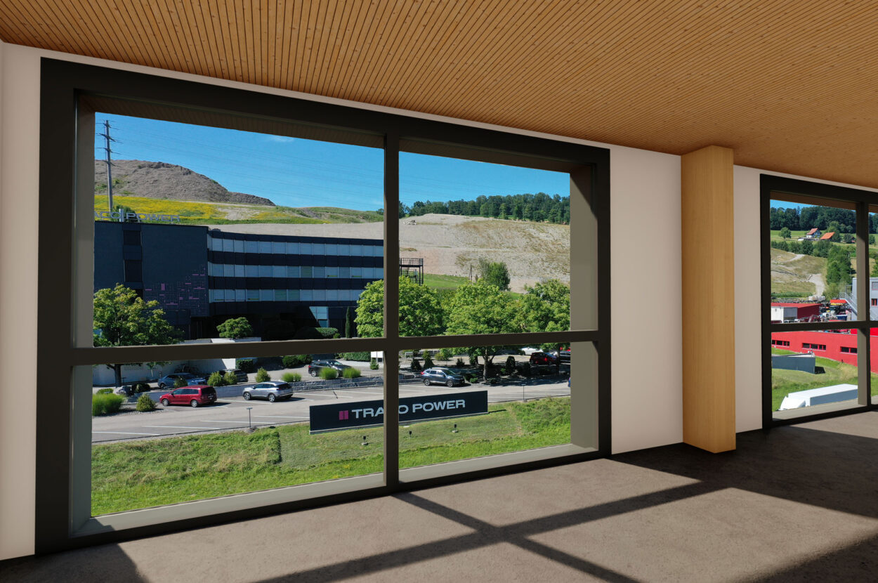 Visualisierung Gewerbegebäude KURO, Felder Development AG, Baar ZG
