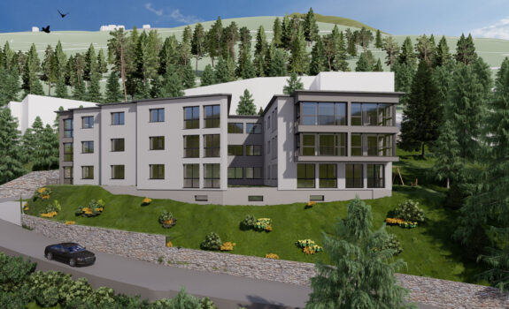 Visualisierung Mehrfamilienhaus mit Tiefgarage, Davos Platz GR