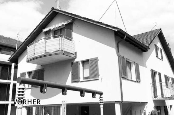 Vorher Mehrfamilienhaus, Umbau Dachstock, Brunnen SZ, Umbau Vorher Mehrfamilienhaus, Umbau Dachstock, Brunnen SZ