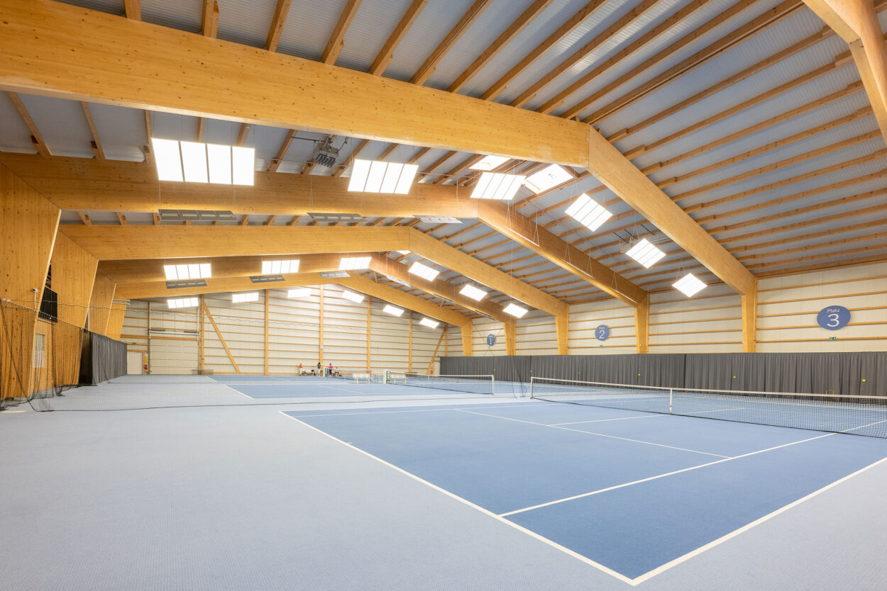 Tennishalle, Alfred Müller AG, Zürich ZH, Holzbauaufträge