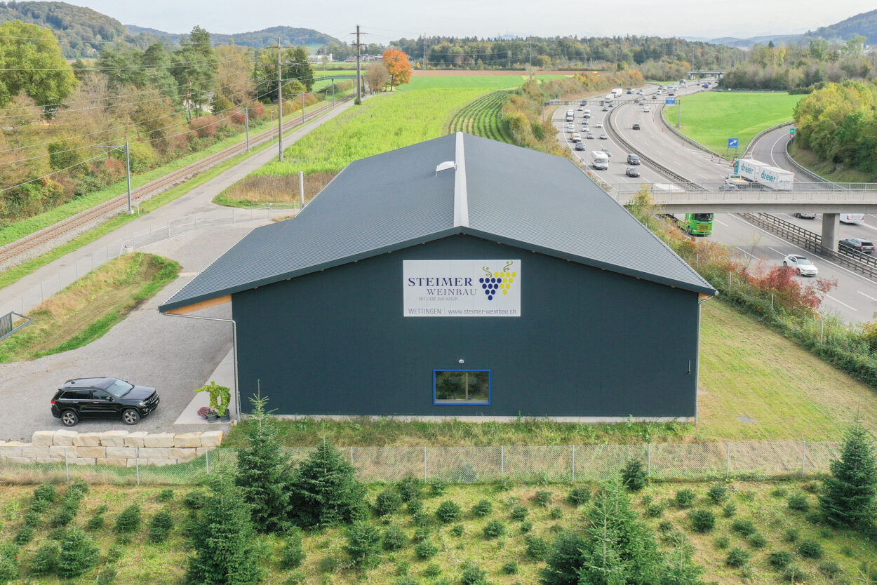 Weinproduktionshalle, Steimer Weinbau, Wettingen AG, Landwirtschaft, Industrie- und Gewerbebau