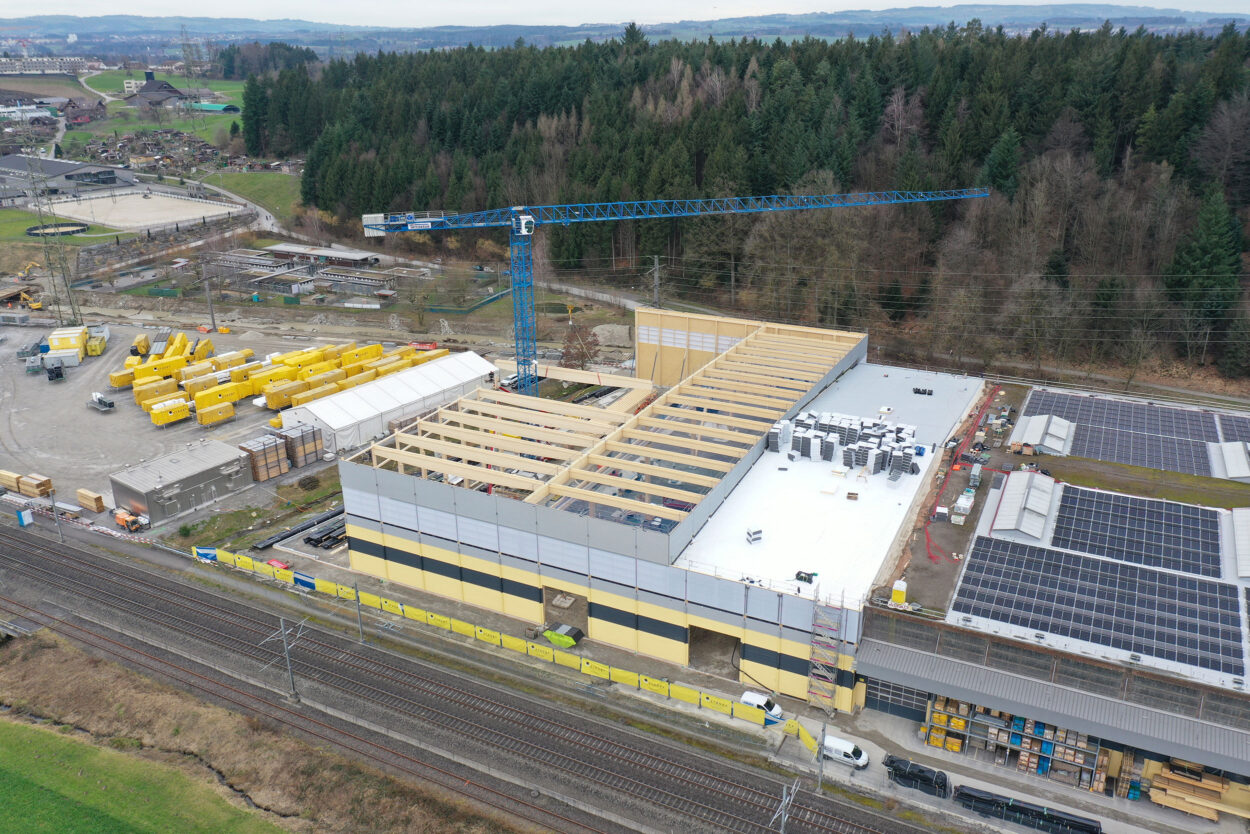 Produktionszentrum Erweiterung, Strüby Holzbau AG, Root LU Industrie- und Gewerbebau
