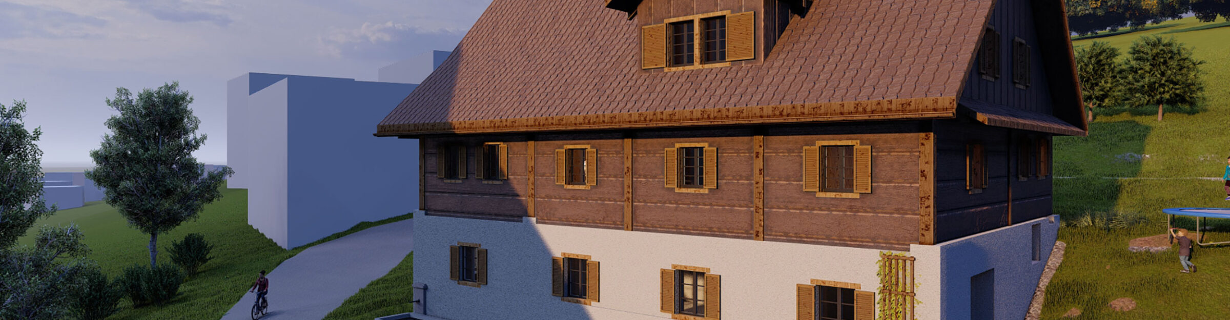 Visualisierung Umbau Trotte zu Wohnungen, Küssnacht am Rigi SZ