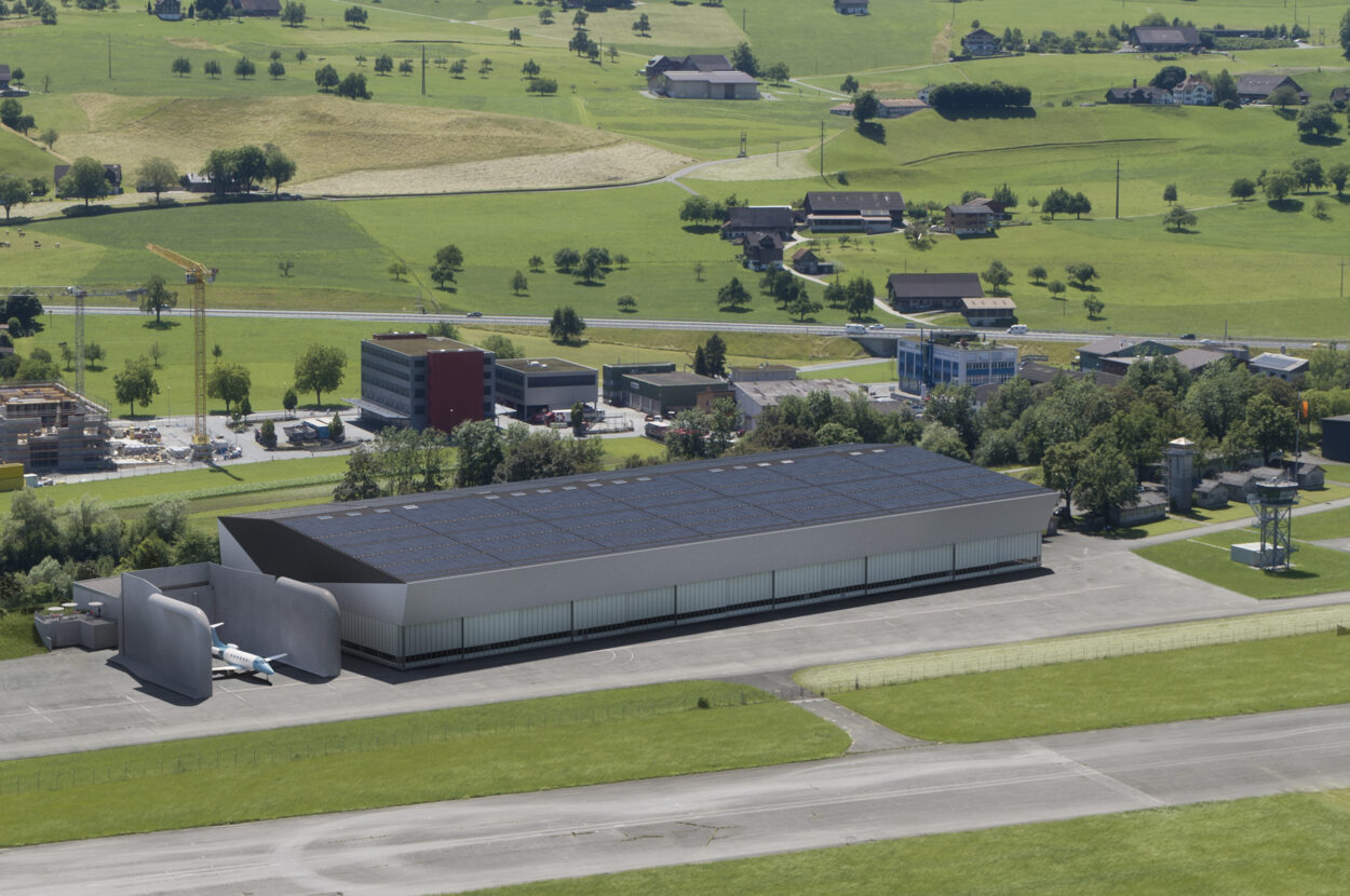 Visualisierung Pilatus Halle Brisen, Buochs