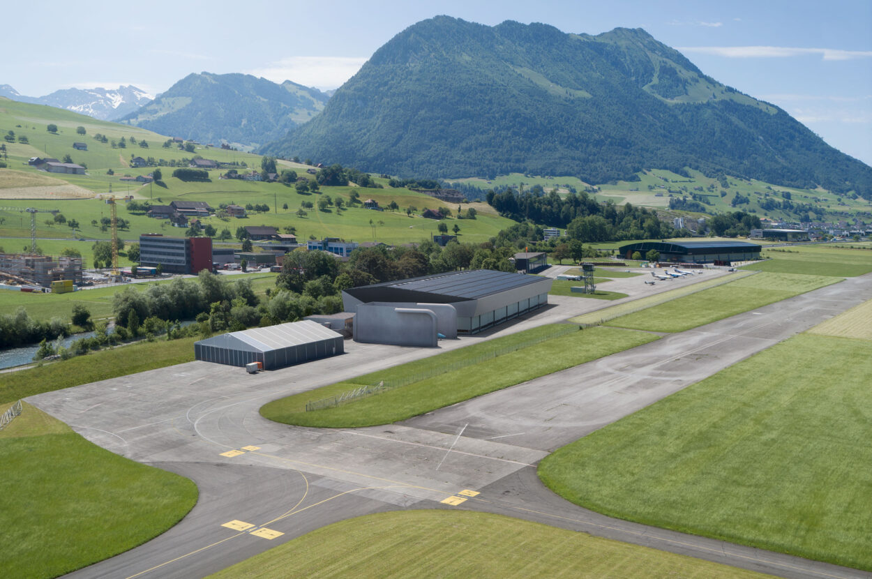 Visualisierung Gewerbegebäude, Pilatus Flugzeugwerke AG, Buochs NW