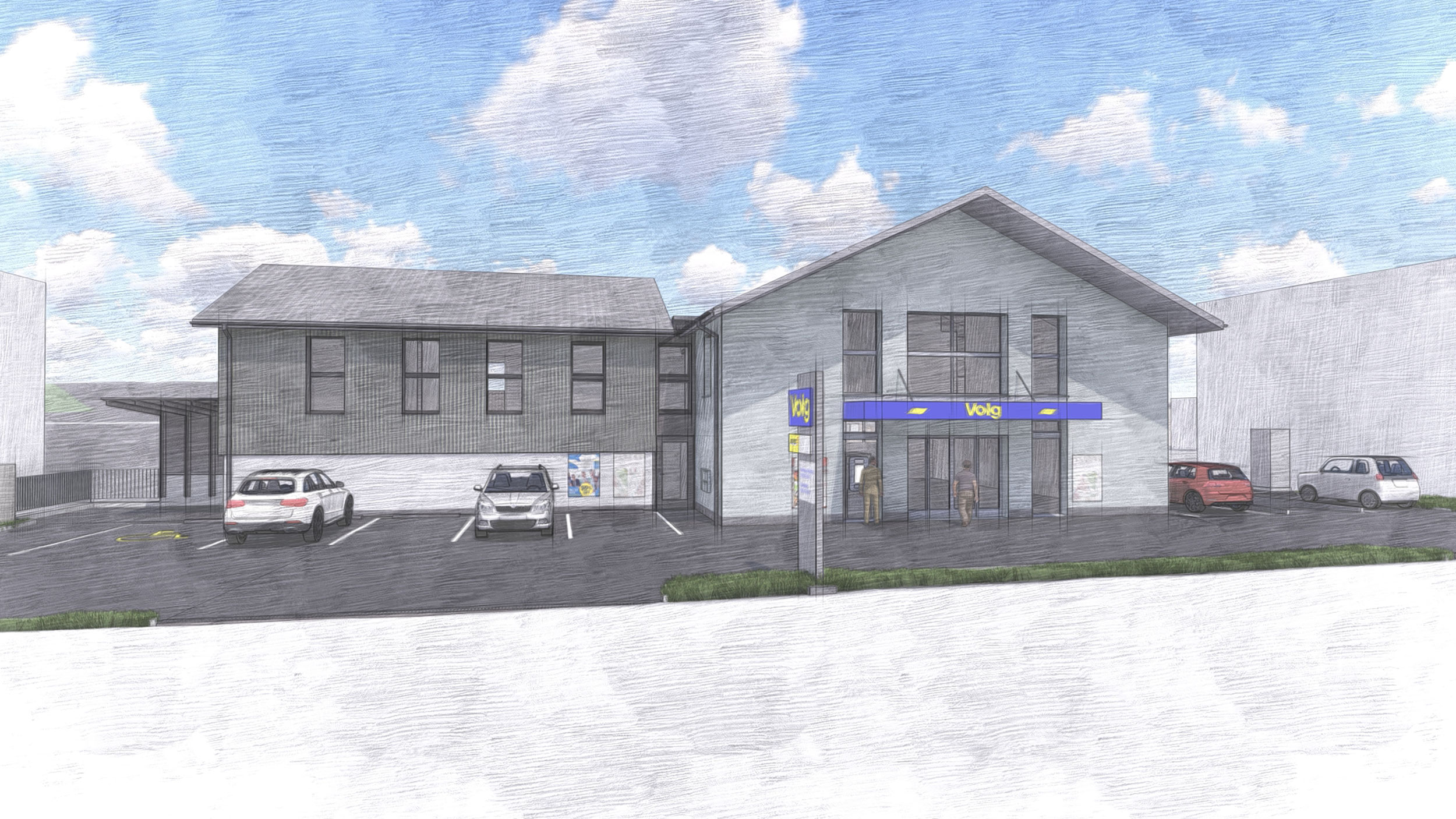 Immeuble commercial et d'habitation, construction de remplacement ...