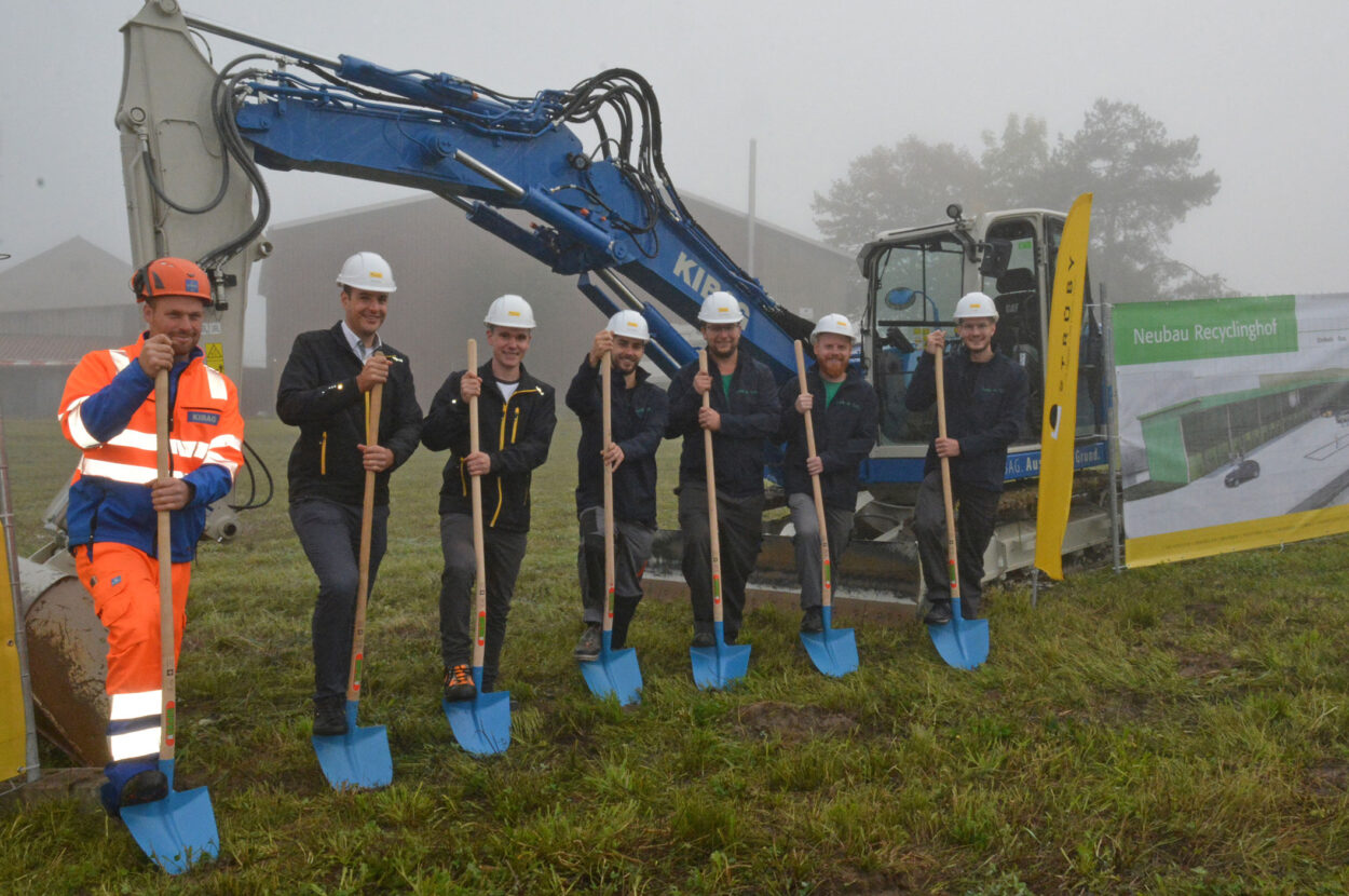 Recyclinghof, Leib und Gut Umweltservice GmbH, Wil ZH¨, Spatenstich