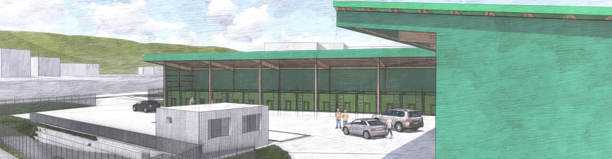 Recyclinghof, Leib und Gut Umweltservice GmbH, Wil ZH¨, Visualisierung