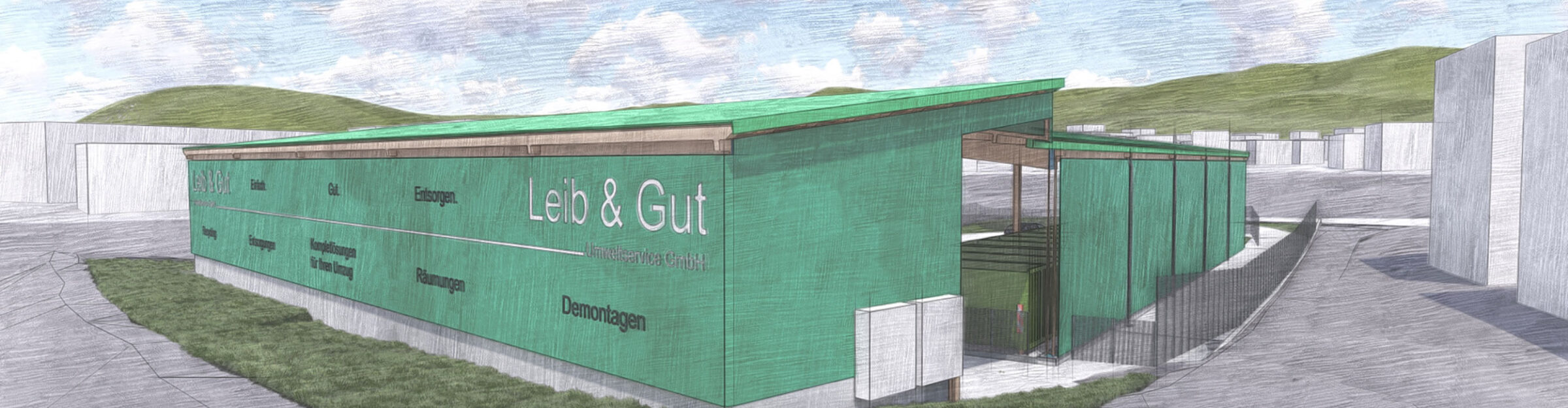 Recyclinghof, Leib und Gut Umweltservice GmbH, Wil ZH¨, Visualisierung