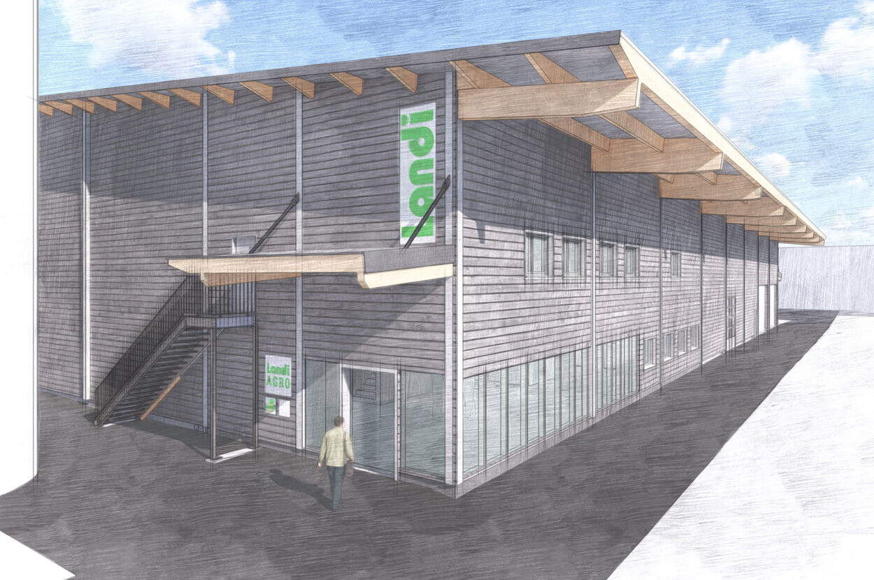 Visualisierung AgroCenter, LANDI Region Huttwil AG, Huttwil BE