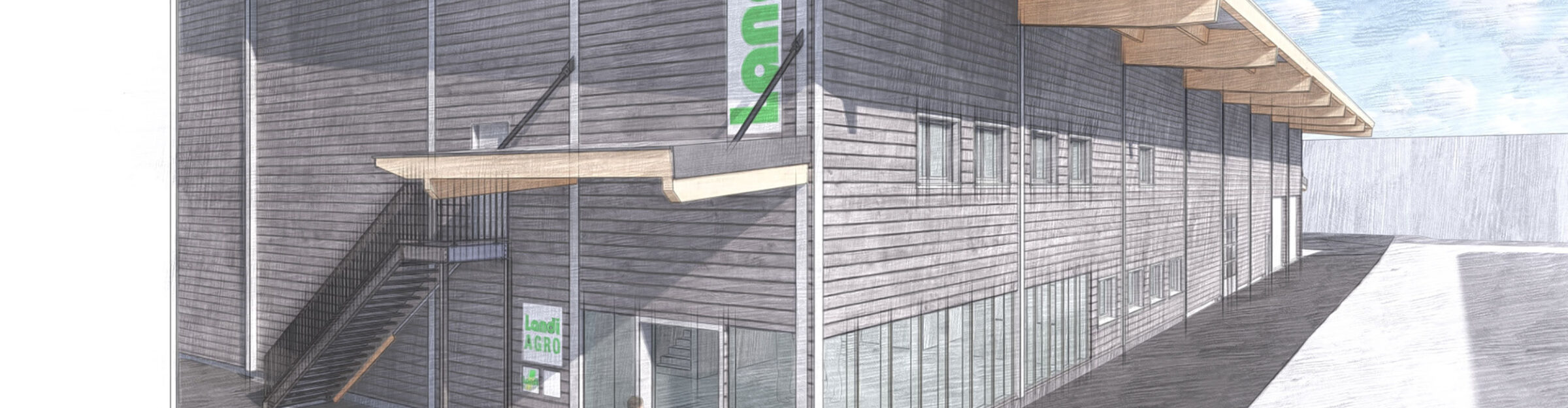 Visualisierung AgroCenter, LANDI Region Huttwil AG, Huttwil BE