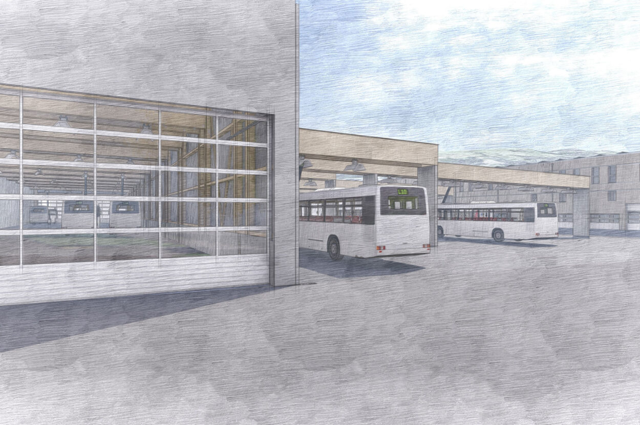 Gewerbegebäude, Zugerland Verkehrsbetriebe ZVB AG und RDZ, Zug ZG