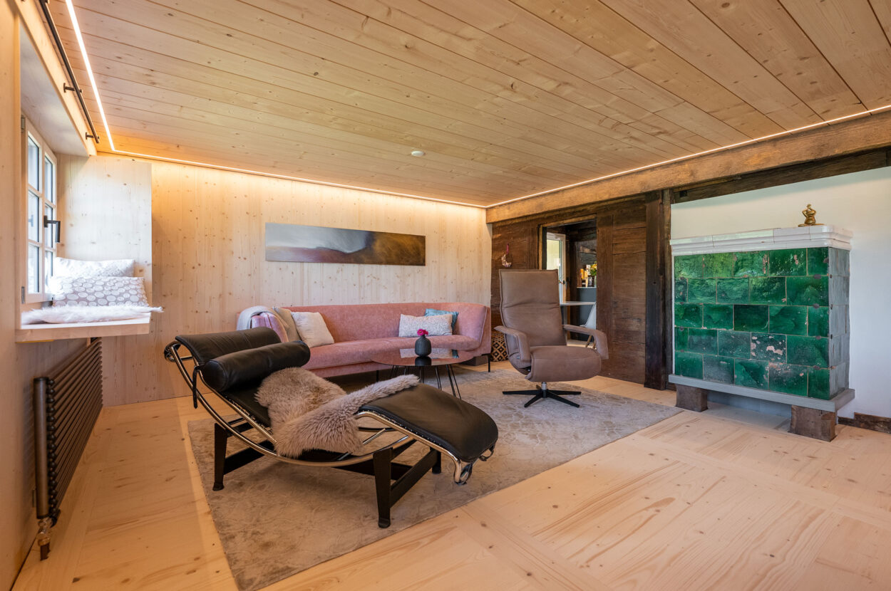 Bauernhaus, Umbau und Renovation, Lauerz SZ, Wohnzimmer