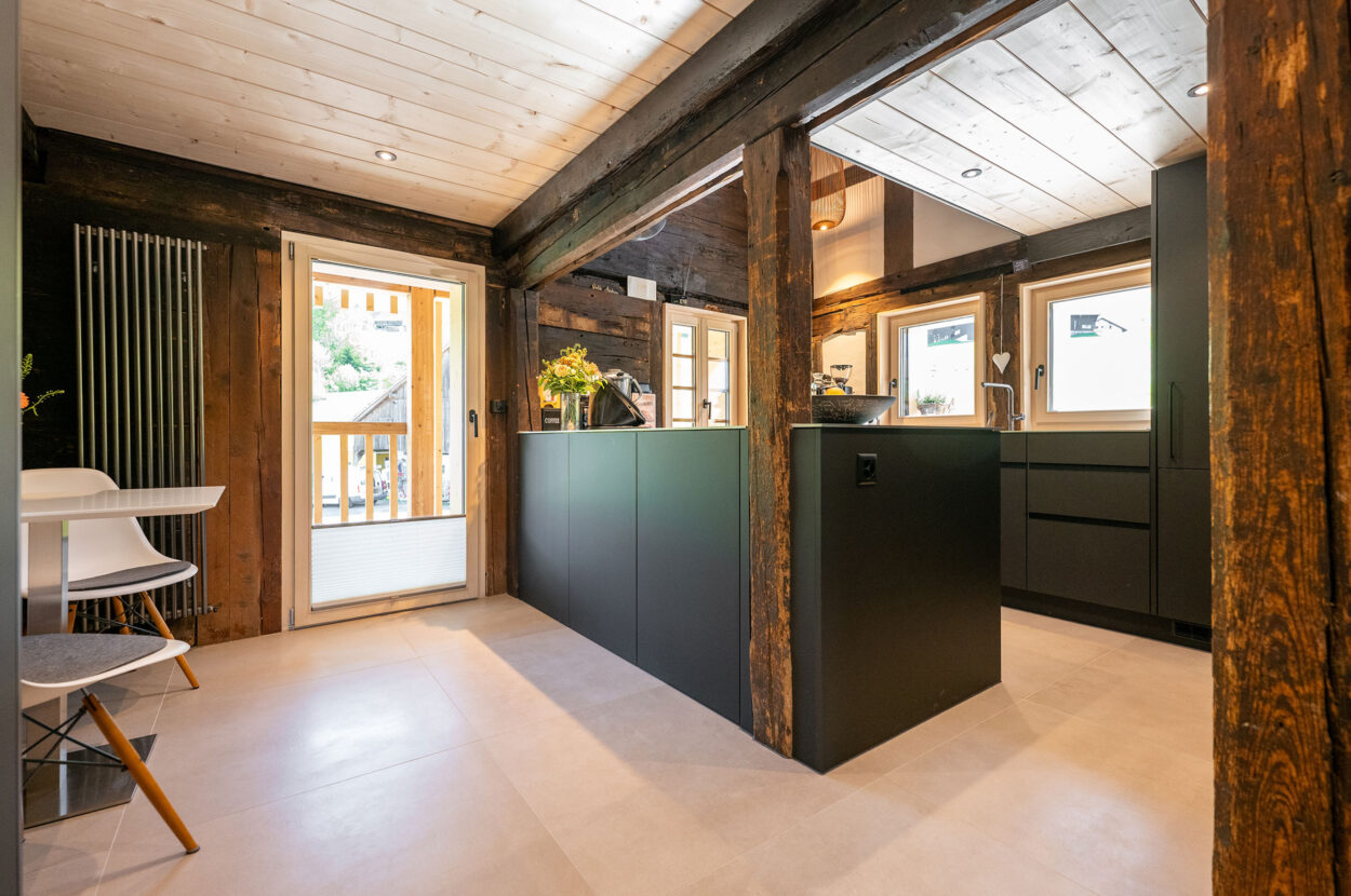 Bauernhaus, Umbau und Renovation, Lauerz SZ, Ansicht der Küche