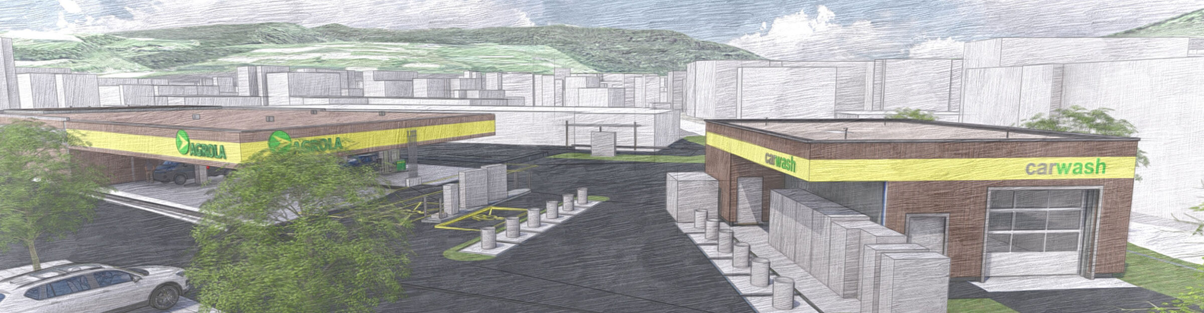 Portalwaschanlage, PV-Anlage, Schnellladestation & MicroGrid, LANDI Aare, Genossenschaft, Konolfingen BE