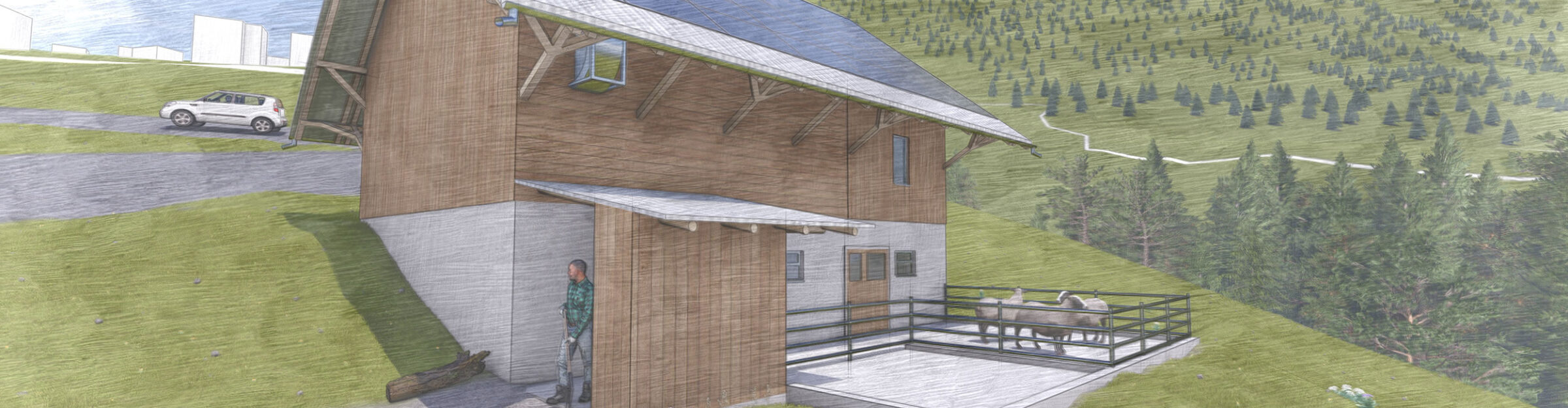 Schafstall, Ersatzneubau, Alpnach Dorf OW