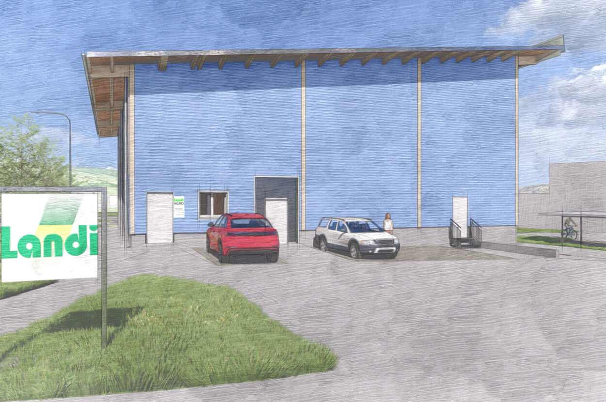 Verkaufsladen und Agrarzentrum, LANDI Région Neuchâtel SA, Cornaux NE