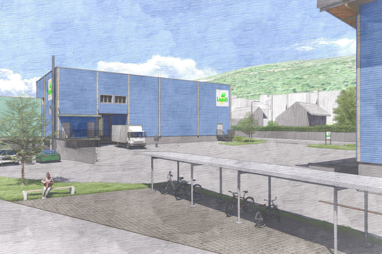 Verkaufsladen und Agrarzentrum, LANDI Région Neuchâtel SA, Cornaux NE