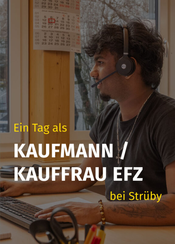 Thumbnail Video Ein Tag als Lehrling Kaufmann / Kauffrau EFZ bei Strüby mit Luisa und Abriam