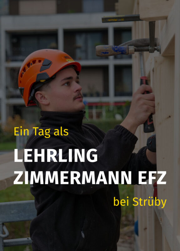 Thumbnail Video Ein Tag als Lehrling Zimmermann EFZ bei Strüby mit Janis