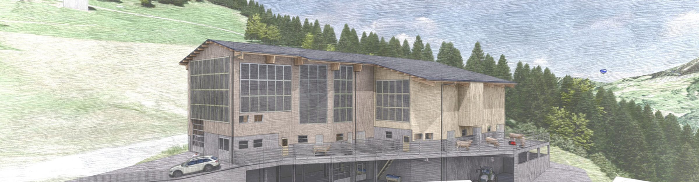 Milchviehstall mit Futterlager, Luven GR