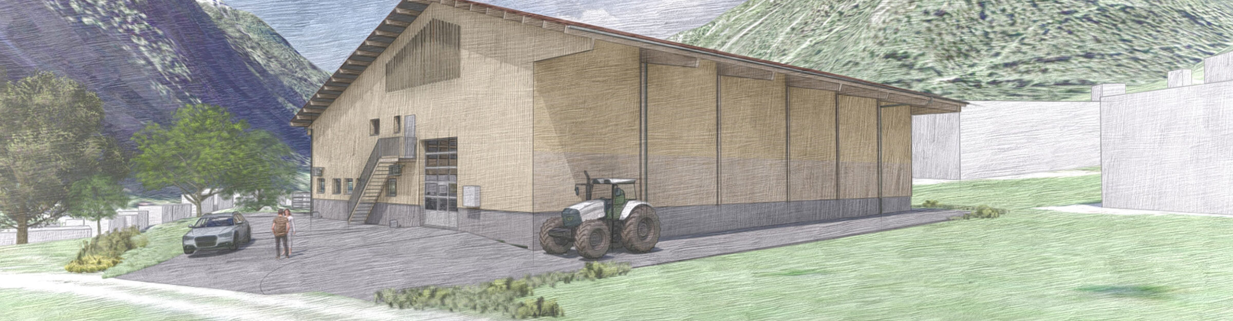 Mutterkuhstall mit Futterlager, Vättis SG