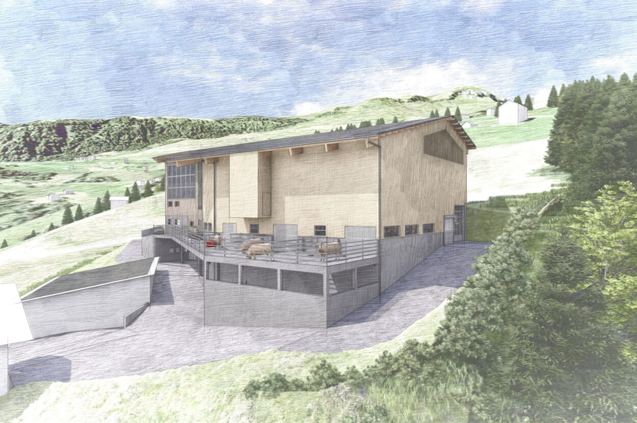 Milchviehstall mit Futterlager, Luven GR