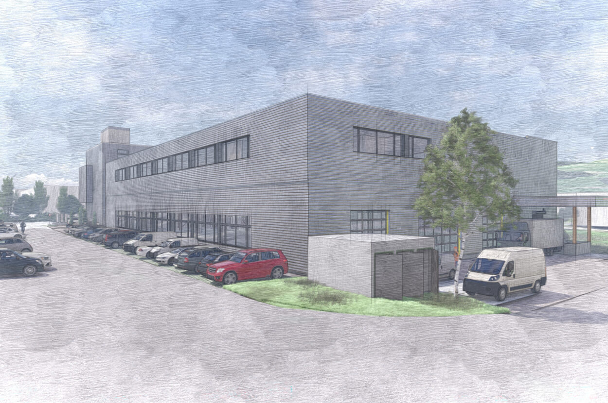Gewerbegebäude, Aufstockung Werkhalle, Stuber Team AG, Rotkreuz ZG