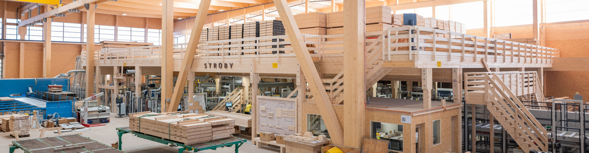 Strüby Unternehmungen Produktionszentrum Root Brettstapelmaschine