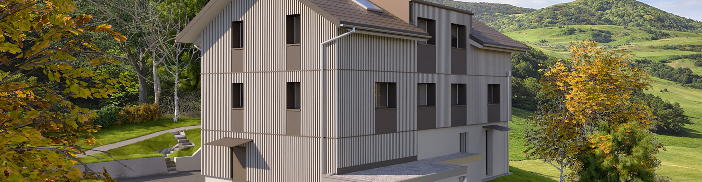 Zweifamilienhaus, Sanierung mit Teil-Ersatzneubau, Wilen bei Wollerau SZ