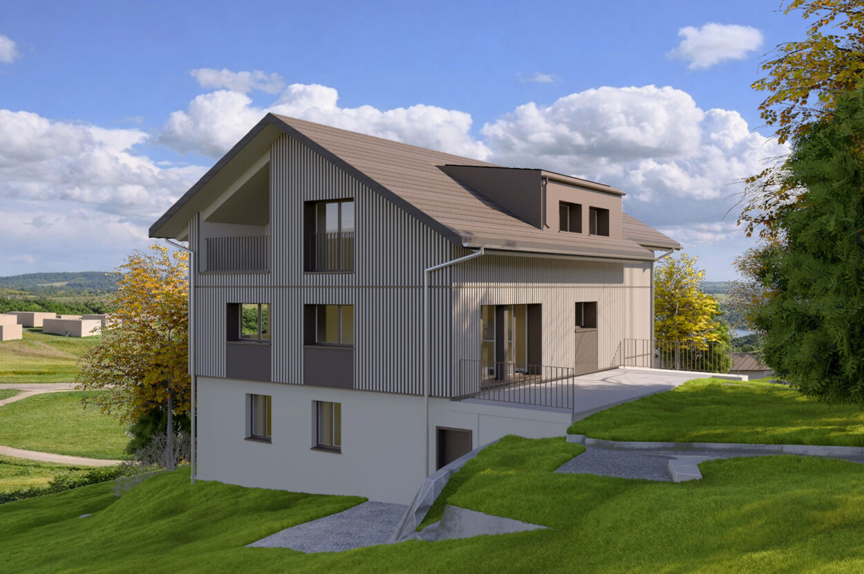 Zweifamilienhaus, Sanierung mit Teil-Ersatzneubau, Wilen bei Wollerau SZ