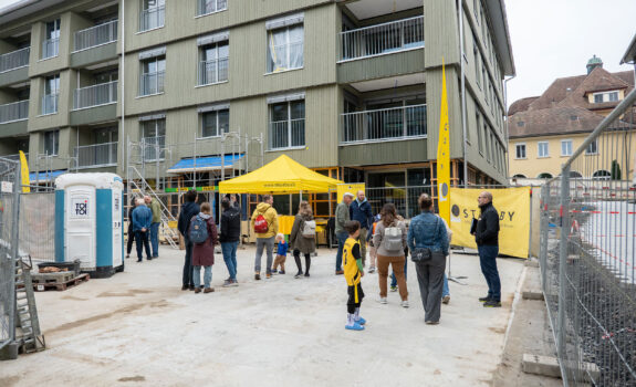 Tag der offenen Baustelle Mehrfamilienhäuser Schützenmattpark, Inwil LU